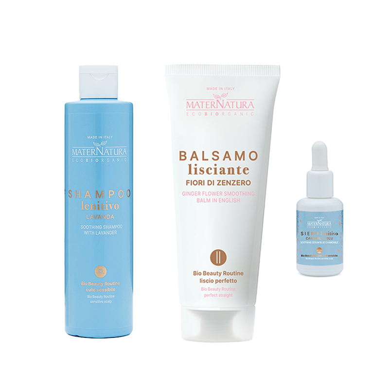 Shampoo lenitivo + balsamo al fiore di zenzero + siero lenitivo