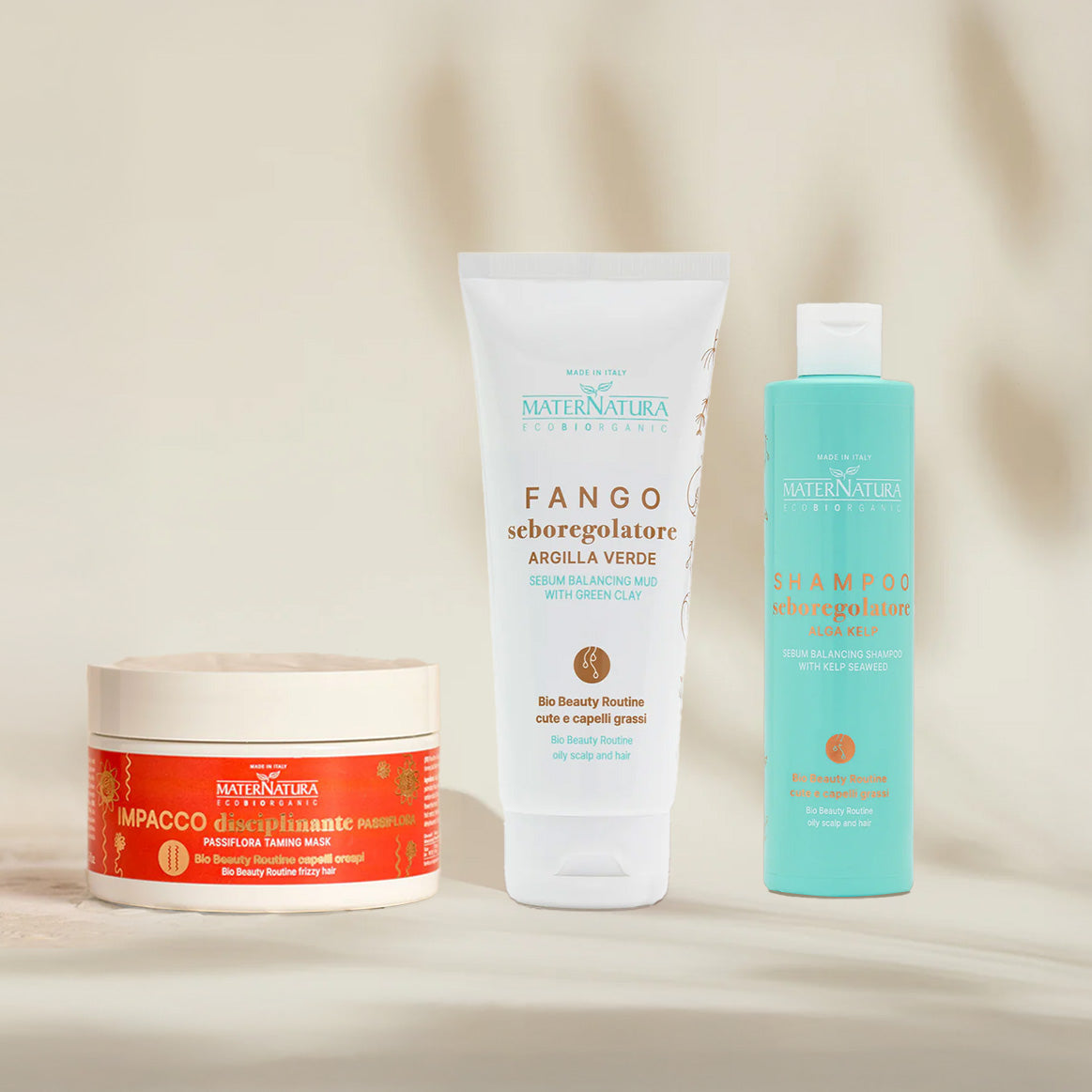 shampoo alga kelp + fango seboregolatore + impacco passiflora